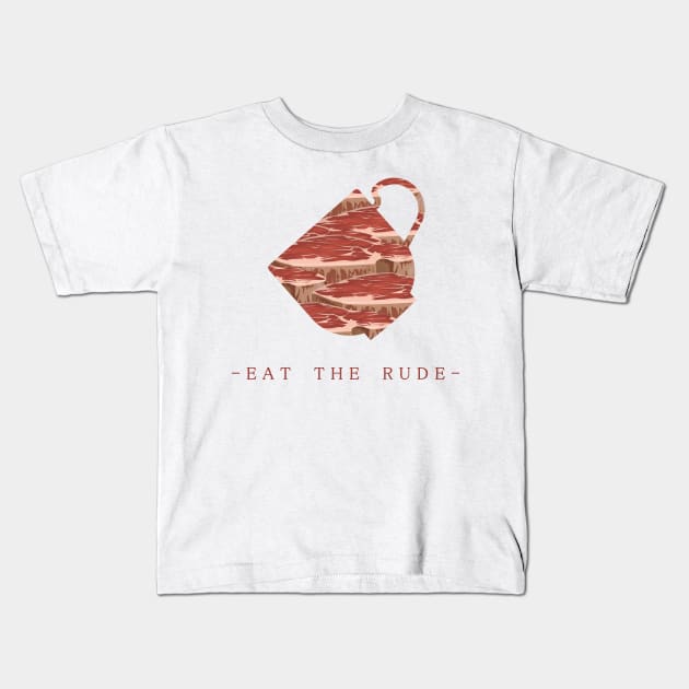 hannibal - eat the rude - teacup Kids T-Shirt by ciciyu